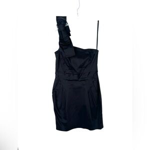 French Connection Black One-Shoulder Dress